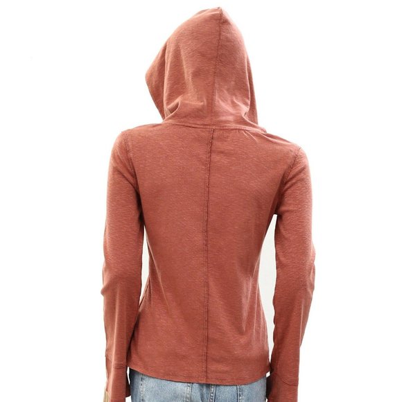 Pilcro & The Letterpress Anthropologie Cotton Long Sleeve Hoodie Top XS - Picture 8 of 8
